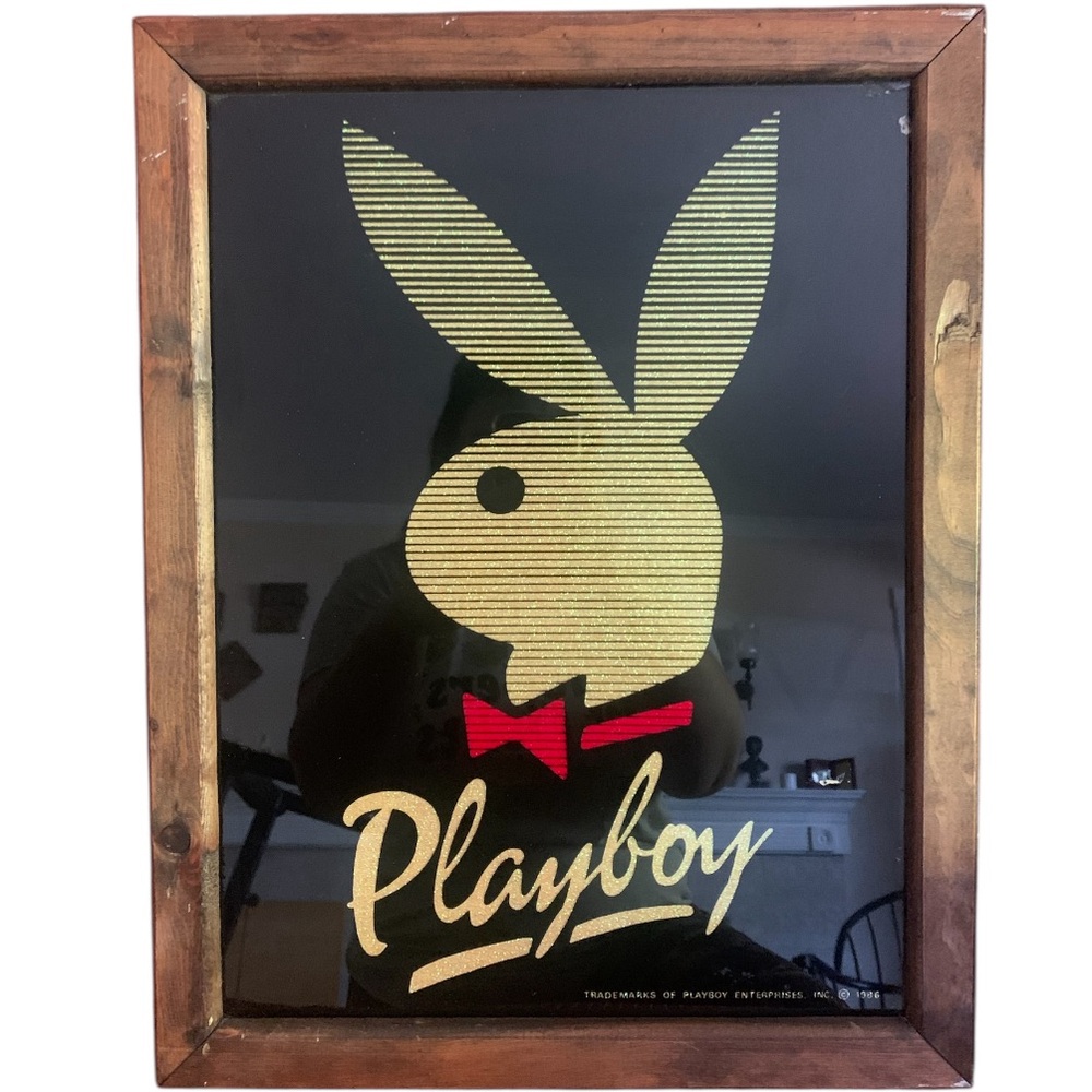 Rare vintage playboy bunny logo framed